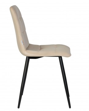 Стул обеденный DOBRIN CHILLY, Бежевый Holland 07, основание черный в Советском - sovetskiy.ok-mebel.com | фото 4
