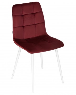 Стул обеденный DOBRIN CHILLY, Бордовый Holland 47, основание белое в Советском - sovetskiy.ok-mebel.com | фото 8