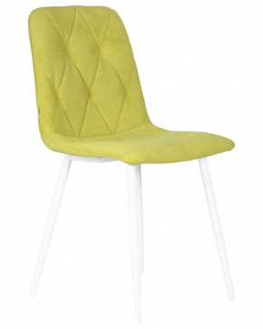 Стул обеденный DOBRIN CHILLY ROMBO, Лайм Simple 14, основание белый в Советском - sovetskiy.ok-mebel.com | фото 2