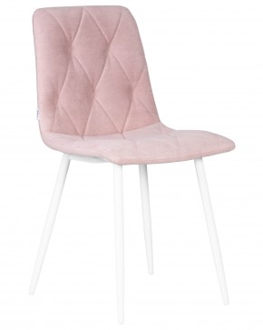 Стул обеденный DOBRIN CHILLY ROMBO, Розовый Simple 03, основание белый в Советском - sovetskiy.ok-mebel.com | фото