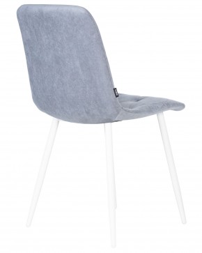 Стул обеденный DOBRIN CHILLY ROMBO, Серо-голубой Simple 26, основание белый в Советском - sovetskiy.ok-mebel.com | фото 4