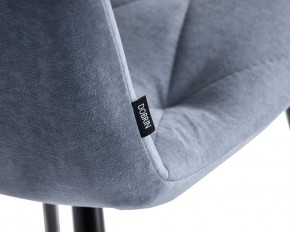 Стул обеденный DOBRIN CHILLY ROMBO, Серо-голубой Simple 26, основание черное в Советском - sovetskiy.ok-mebel.com | фото 7