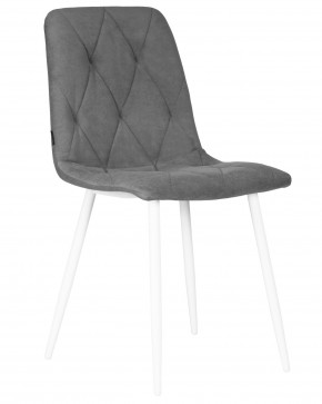 Стул обеденный DOBRIN CHILLY ROMBO, Серый Simple 33, основание белый в Советском - sovetskiy.ok-mebel.com | фото