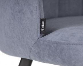 Стул обеденный DOBRIN NAOMI, ЭМАЛЬ ЧЕРНЫЙ МУАР велюр Catania Steel в Советском - sovetskiy.ok-mebel.com | фото 7