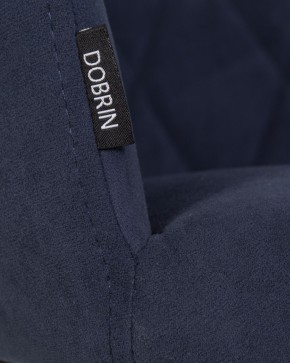 Стул обеденный DOBRIN ROBY, ЭМАЛЬ ЧЕРНЫЙ МУАР велюр Catania Dark Blue в Советском - sovetskiy.ok-mebel.com | фото 9
