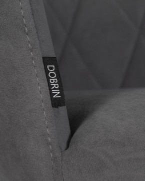 Стул обеденный DOBRIN ROBY, ЭМАЛЬ ЧЕРНЫЙ МУАР велюр Catania Silver в Советском - sovetskiy.ok-mebel.com | фото 9