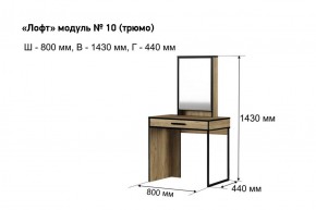 Трюмо "Лофт 10" в Советском - sovetskiy.ok-mebel.com | фото 3