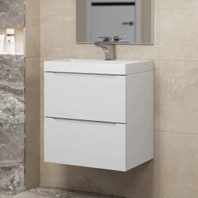Тумба под раковину Uperwood Tanos 50 см, подвесная, белая матовая в Советском - sovetskiy.ok-mebel.com | фото