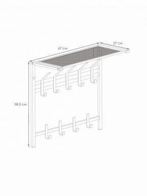 Вешалка-полка Торонто 22 в Советском - sovetskiy.ok-mebel.com | фото 3