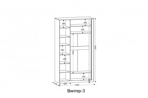 ВИНТЕР - 3 Шкаф 3-х створчатый в Советском - sovetskiy.ok-mebel.com | фото 2