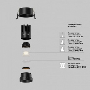 Встраиваемый светильник Maytoni Dip DL115-10W-2.7K-B в Советском - sovetskiy.ok-mebel.com | фото 3