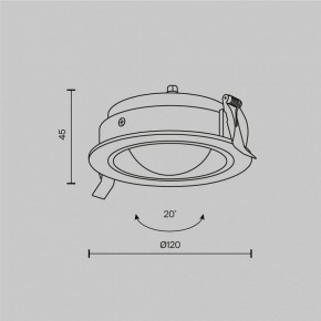 Встраиваемый светильник Maytoni Lens DL105-12W3K-B в Советском - sovetskiy.ok-mebel.com | фото 9