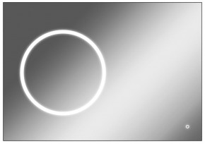 Зеркало Eclipse 100 black с подсветкой Sansa (SE1032Z) в Советском - sovetskiy.ok-mebel.com | фото