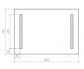 Зеркало Good Light 2-100 с подсветкой Домино (GL7016Z) в Советском - sovetskiy.ok-mebel.com | фото 3