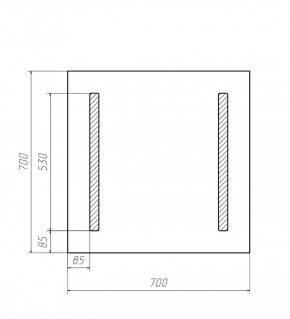 Зеркало Good Light 2-70 с подсветкой Домино (GL7012Z) в Советском - sovetskiy.ok-mebel.com | фото 6