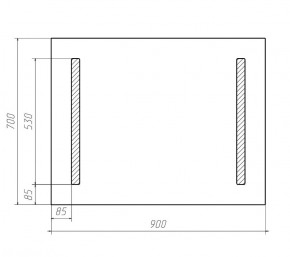 Зеркало Good Light 2-90 с подсветкой Домино (GL7015Z) в Советском - sovetskiy.ok-mebel.com | фото 6