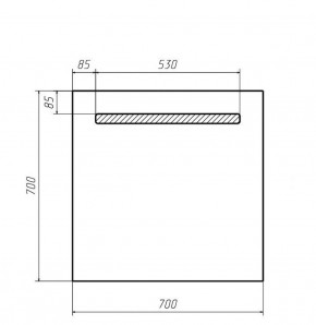 Зеркало Good Light 70 с подсветкой Домино (GL7006Z) в Советском - sovetskiy.ok-mebel.com | фото 2