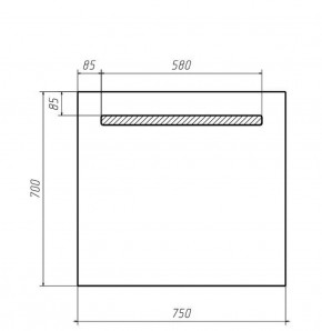 Зеркало Good Light 75 с подсветкой Домино (GL7007Z) в Советском - sovetskiy.ok-mebel.com | фото 2