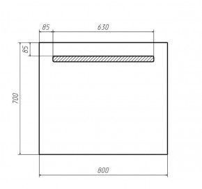 Зеркало Good Light 80 с подсветкой Домино (GL7008Z) в Советском - sovetskiy.ok-mebel.com | фото 2