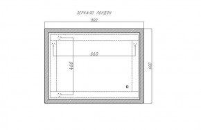 Зеркало Лондон 800х600 с подсветкой Домино (GL7019Z) в Советском - sovetskiy.ok-mebel.com | фото 8