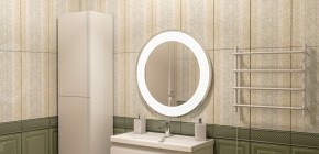 Зеркало Мехико 720х720 с подсветкой Домино (GL7020Z) в Советском - sovetskiy.ok-mebel.com | фото 7